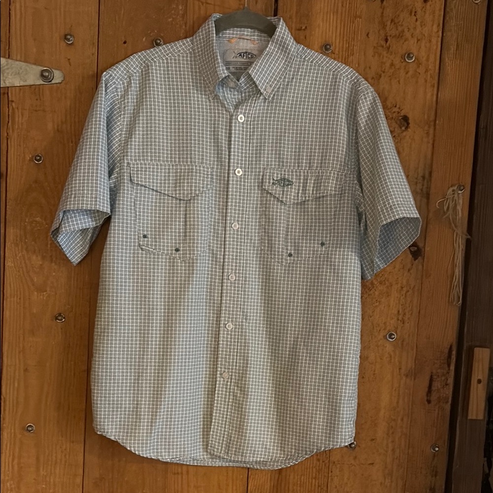AFTCO Blue Casual Button Down Shirt